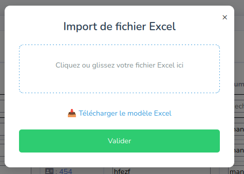 Interface de gestion commerciale import