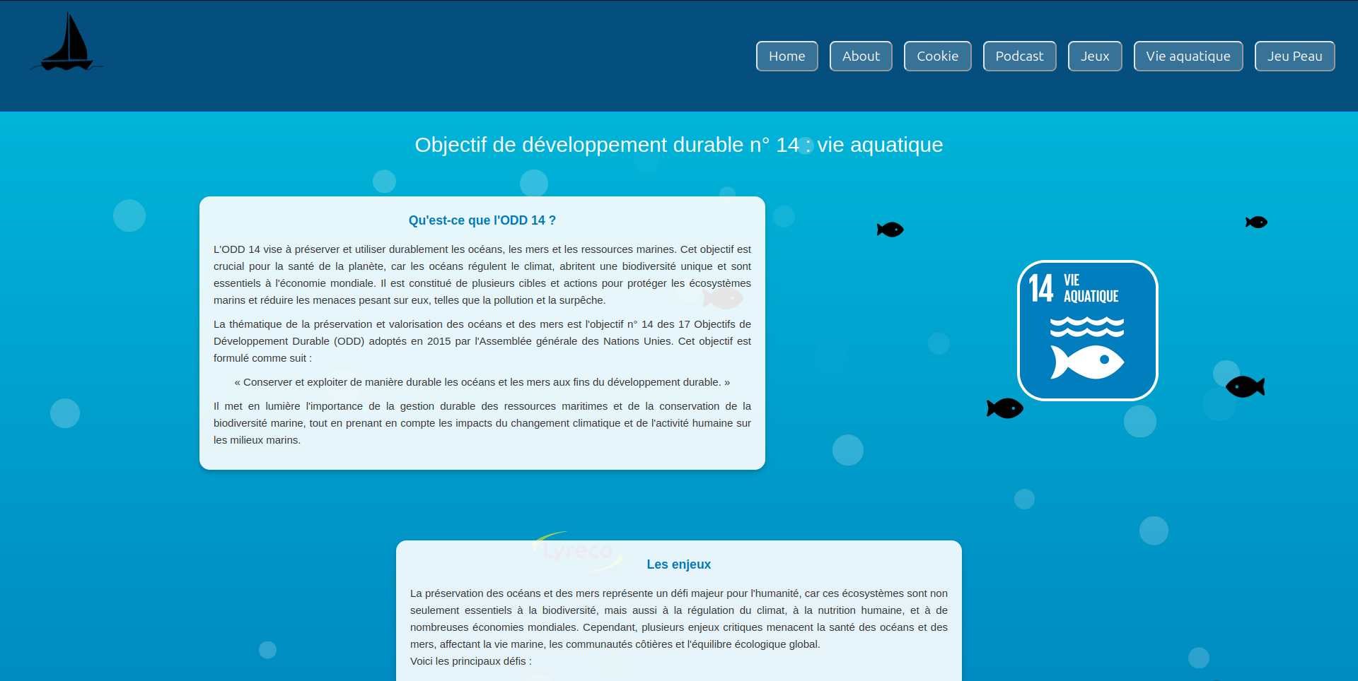 ndi vie aquatique